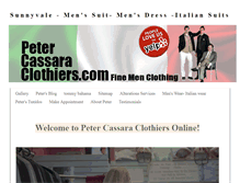 Tablet Screenshot of petercassaraclothiers.com